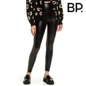 BP. Women's Faux Leather Leggings Stretch High‎ Waisted Pleather Pants NWT